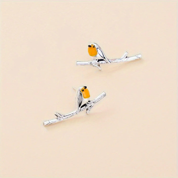 Vtáčie kreslené náušnice