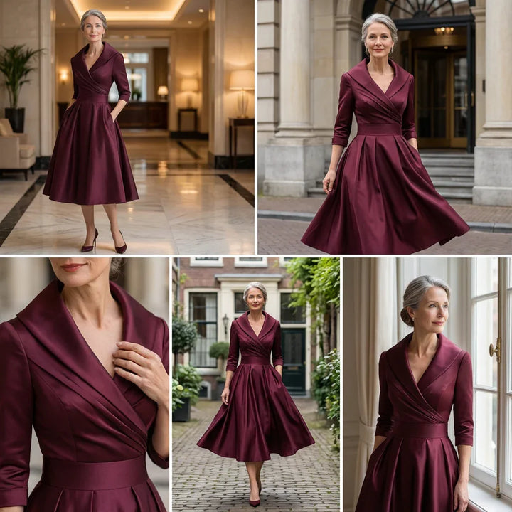 Rosalie | Elegantné midi šaty s jemným leskom