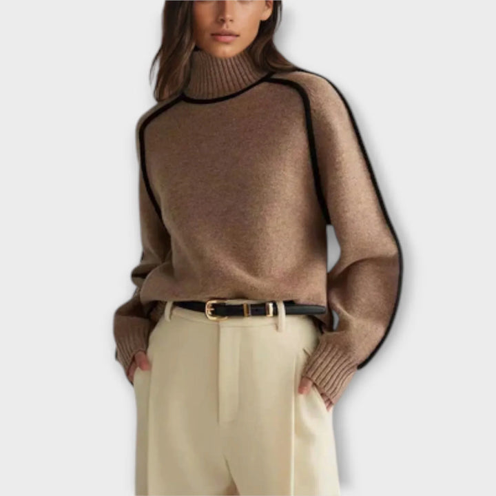 Dana - Mäkky a elegantný sveter s vysokým golierom