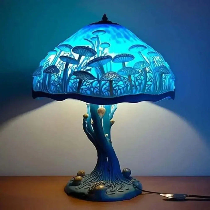 BLUEAURA | Modrá stolová lampa s mystickým nádychom