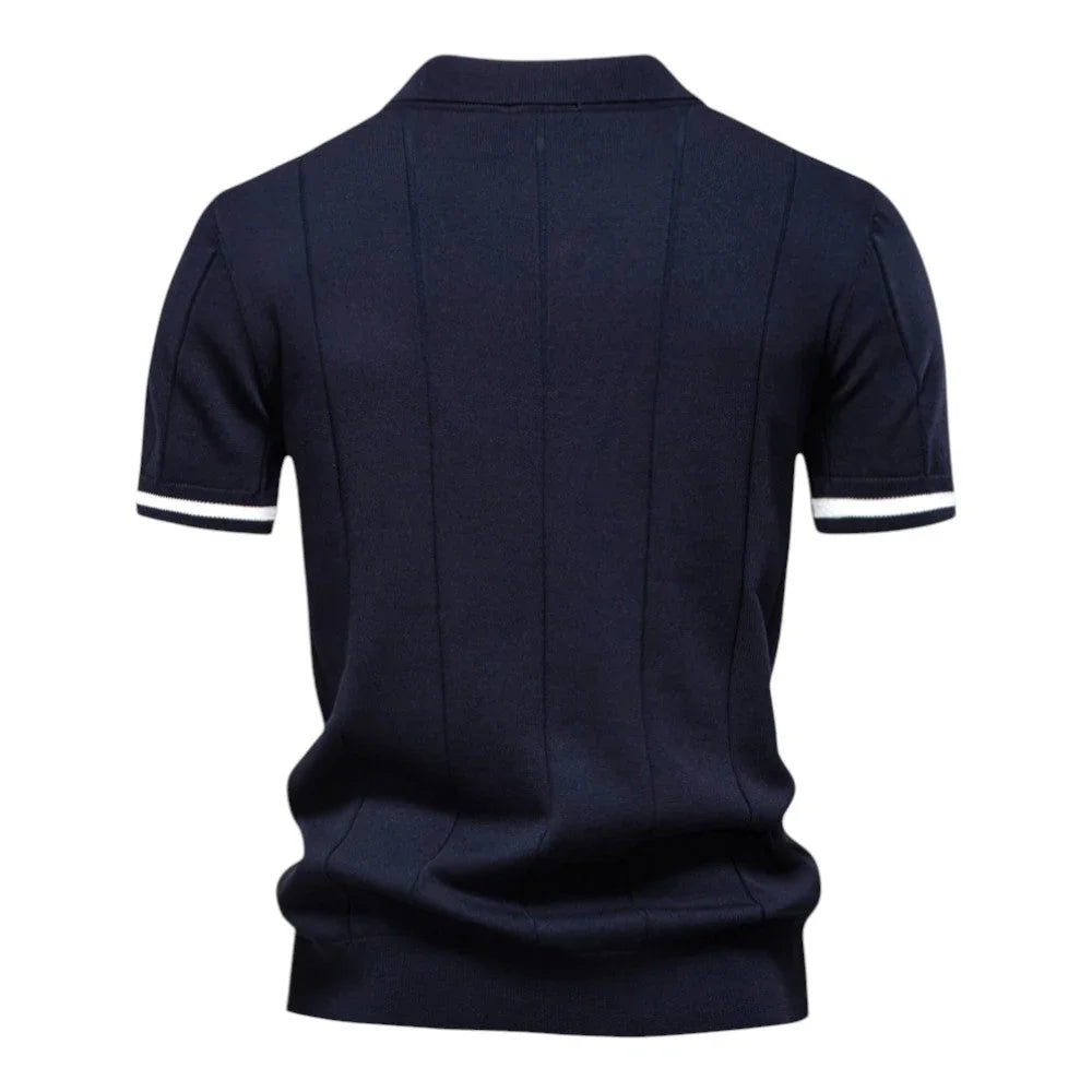 Tobias | Verticale pletené polo tričko