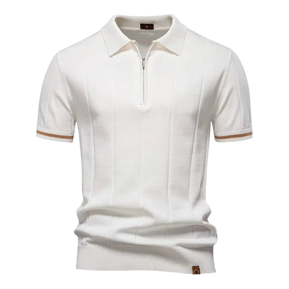 Tobias | Verticale pletené polo tričko