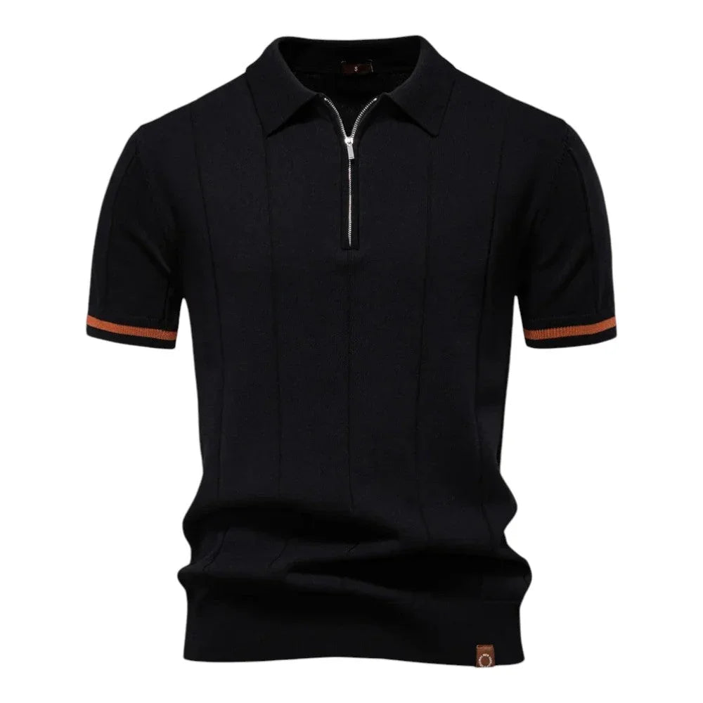 Tobias | Verticale pletené polo tričko