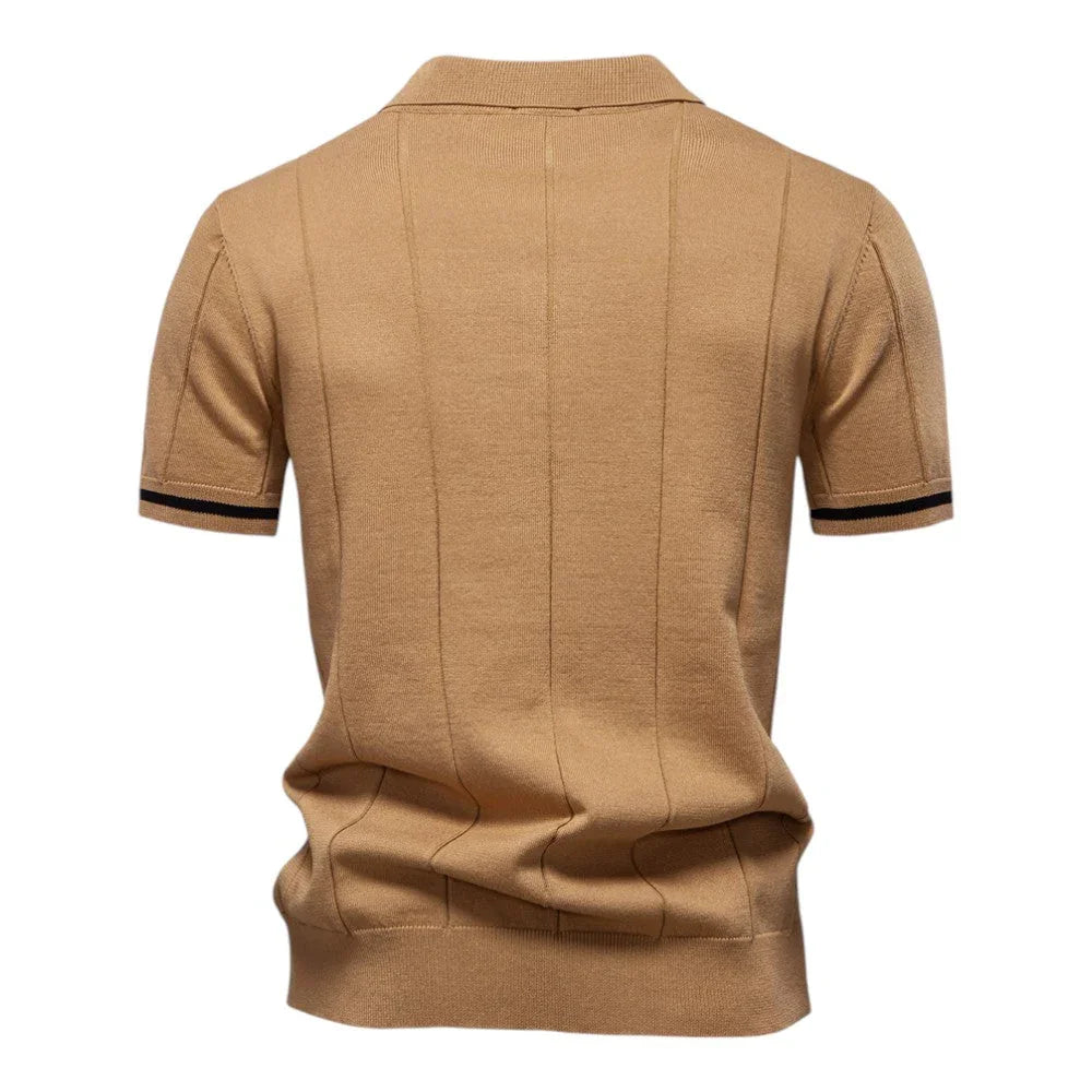 Tobias | Verticale pletené polo tričko