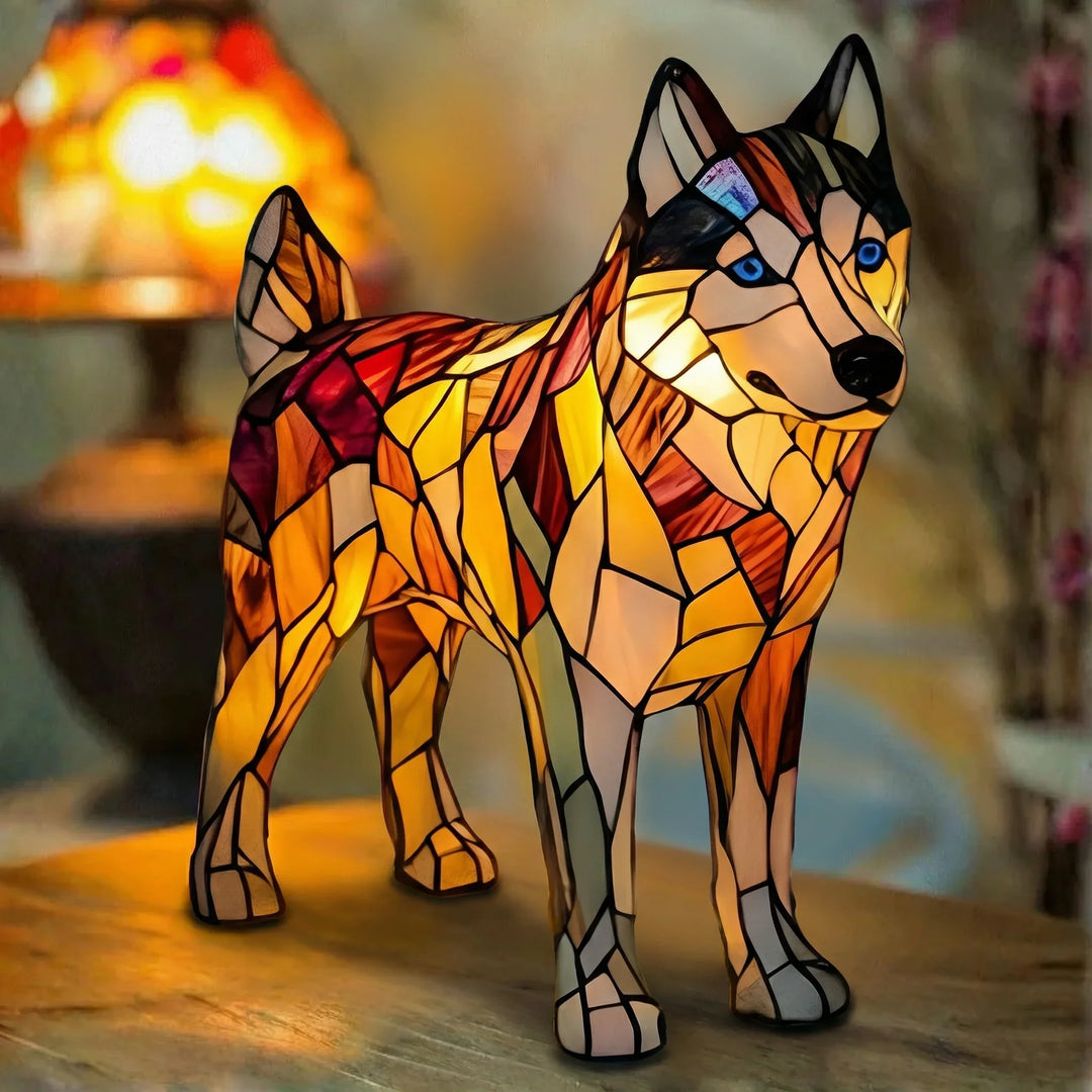 Čarovný pes Nala — Vitražová lampa