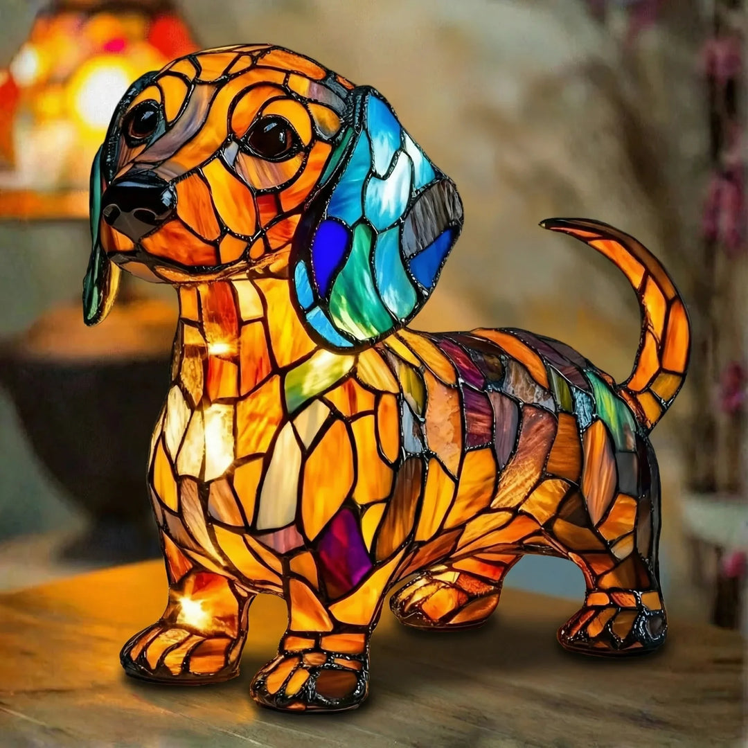 Jazvečík — Vitražová lampa