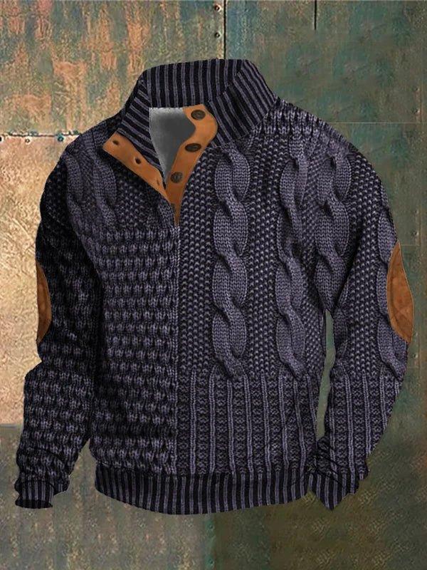 André | Vintage pletený sveter pre mužov – klasický retro pulóver