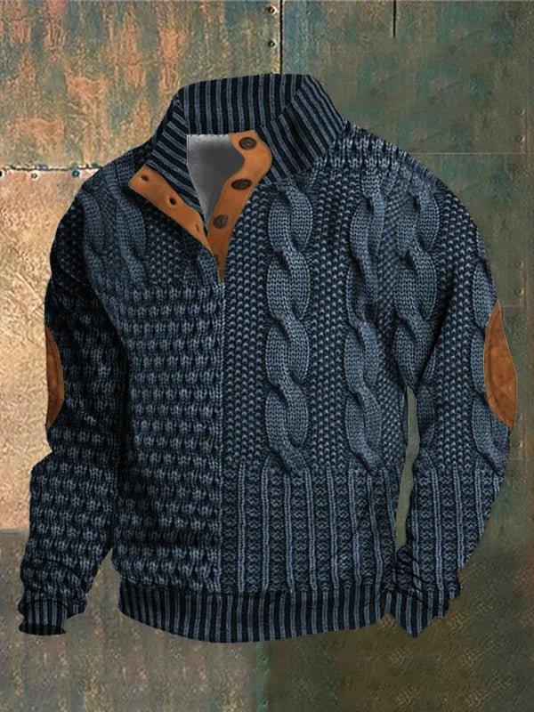 André | Vintage pletený sveter pre mužov – klasický retro pulóver