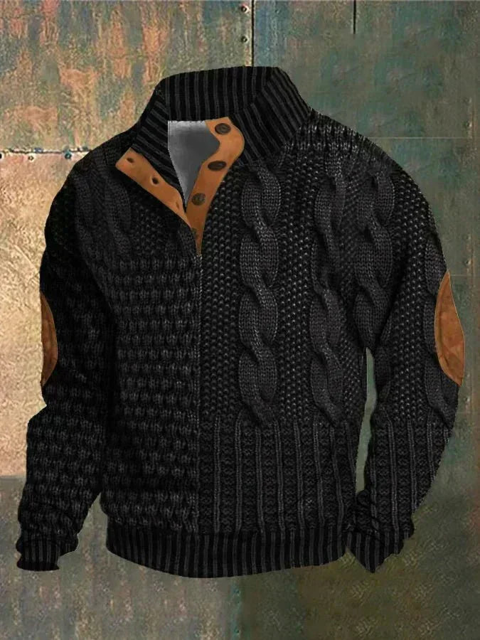 André | Vintage pletený sveter pre mužov – klasický retro pulóver