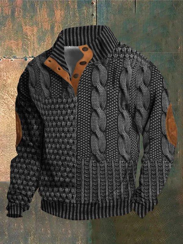 André | Vintage pletený sveter pre mužov – klasický retro pulóver