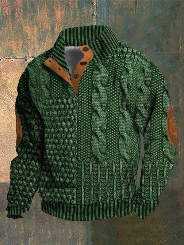 André | Vintage pletený sveter pre mužov – klasický retro pulóver