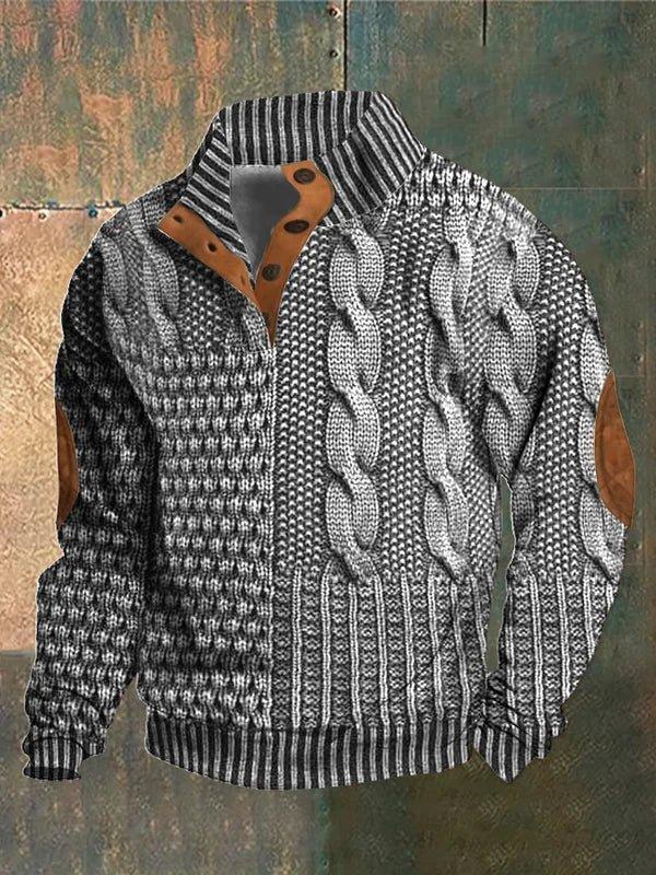 André | Vintage pletený sveter pre mužov – klasický retro pulóver