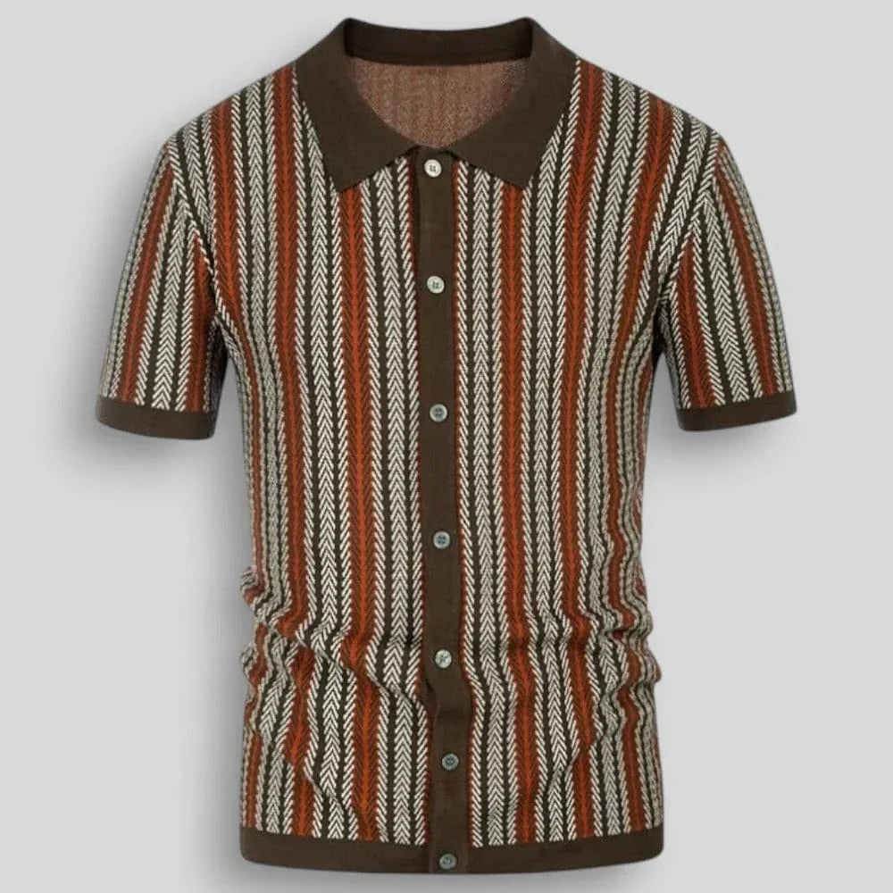 Armand | Pruhované pletené polo tričko