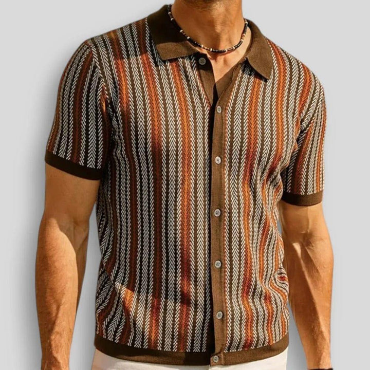 Armand | Pruhované pletené polo tričko