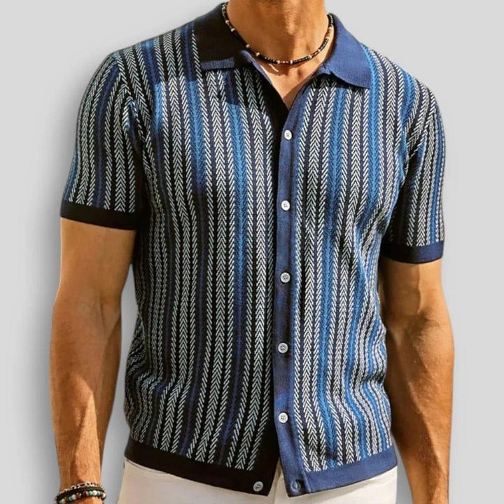 Armand | Pruhované pletené polo tričko