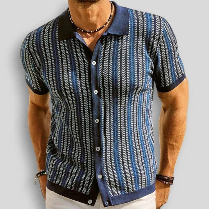 Armand | Pruhované pletené polo tričko