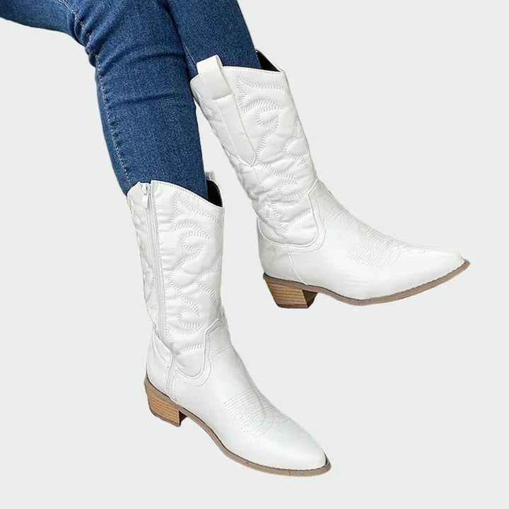 Metalické cowboyské topánky